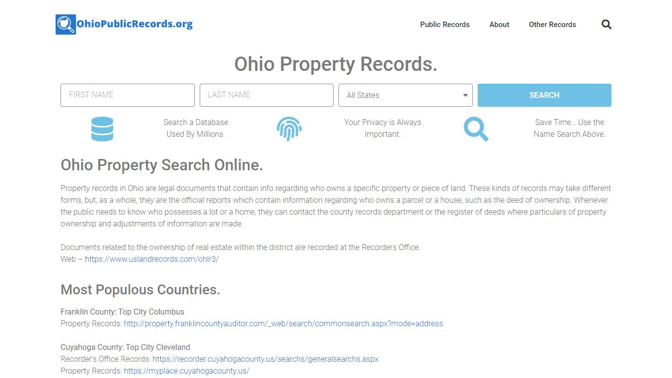 Ohio Property Records: OhioPublicRecords.org
